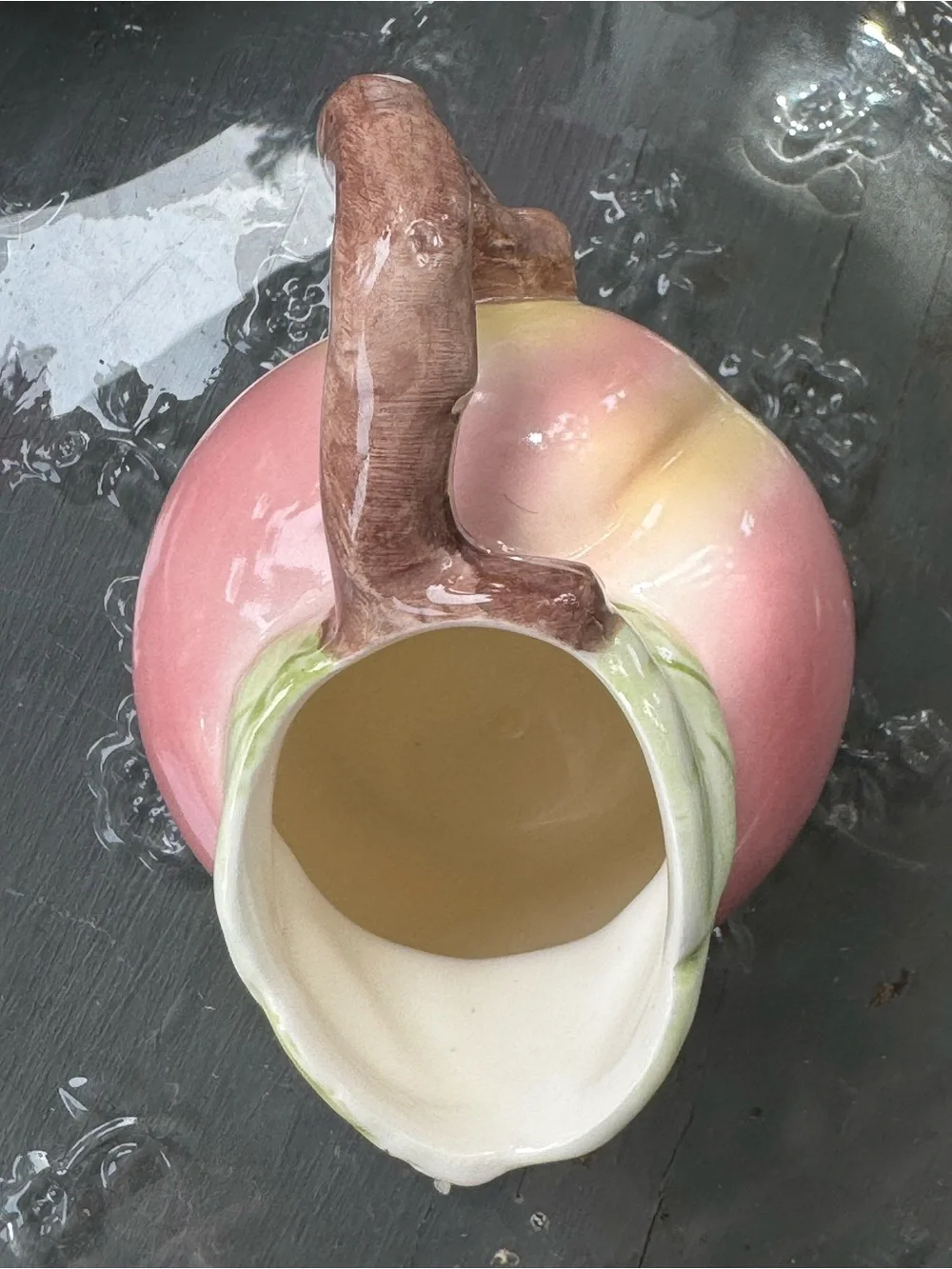 Vintage Russ Berrie & Co Porcelain Peach Pitcher